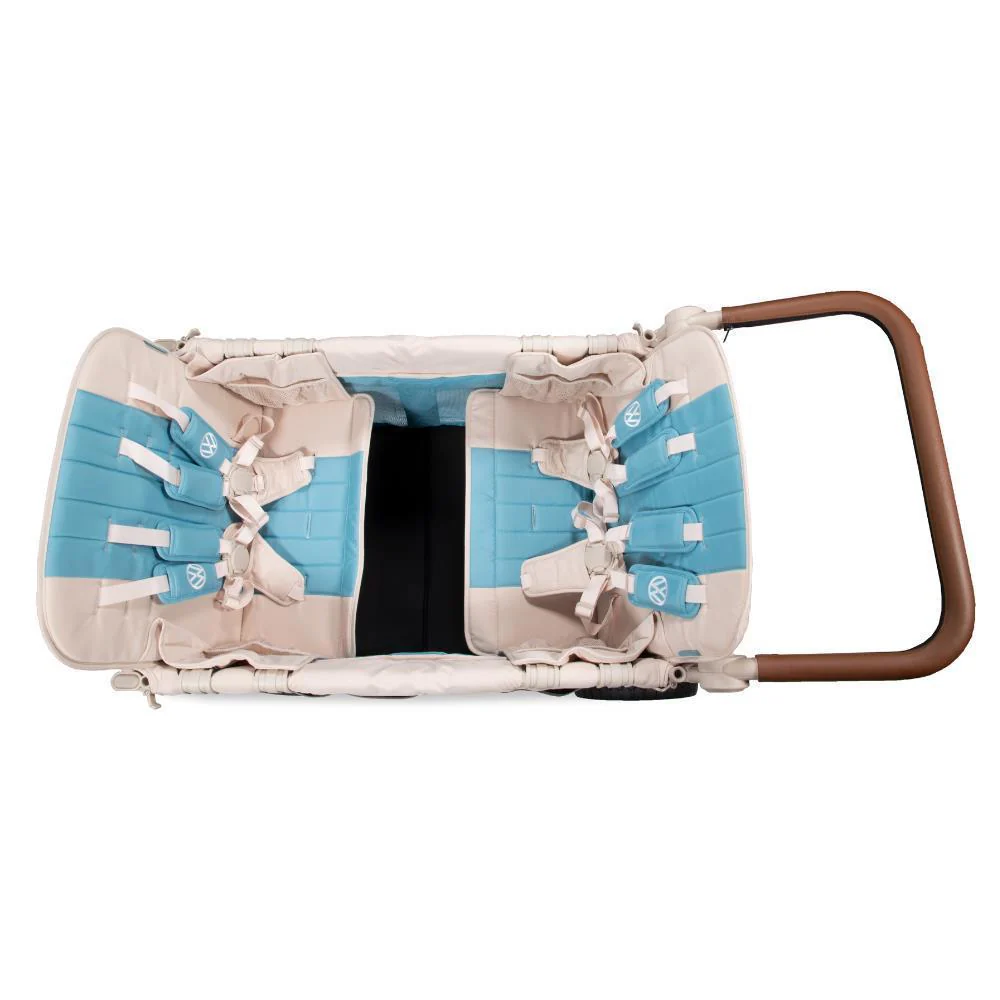 Wonderfold VW Stroller Wagon Blondie Blue 4 Lugares - Image 4
