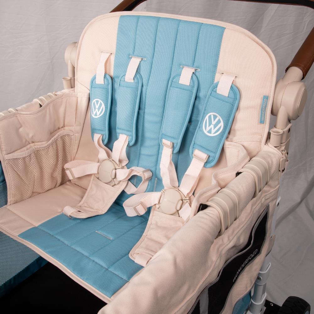 Wonderfold VW Stroller Wagon Blondie Blue 4 Lugares - Image 6