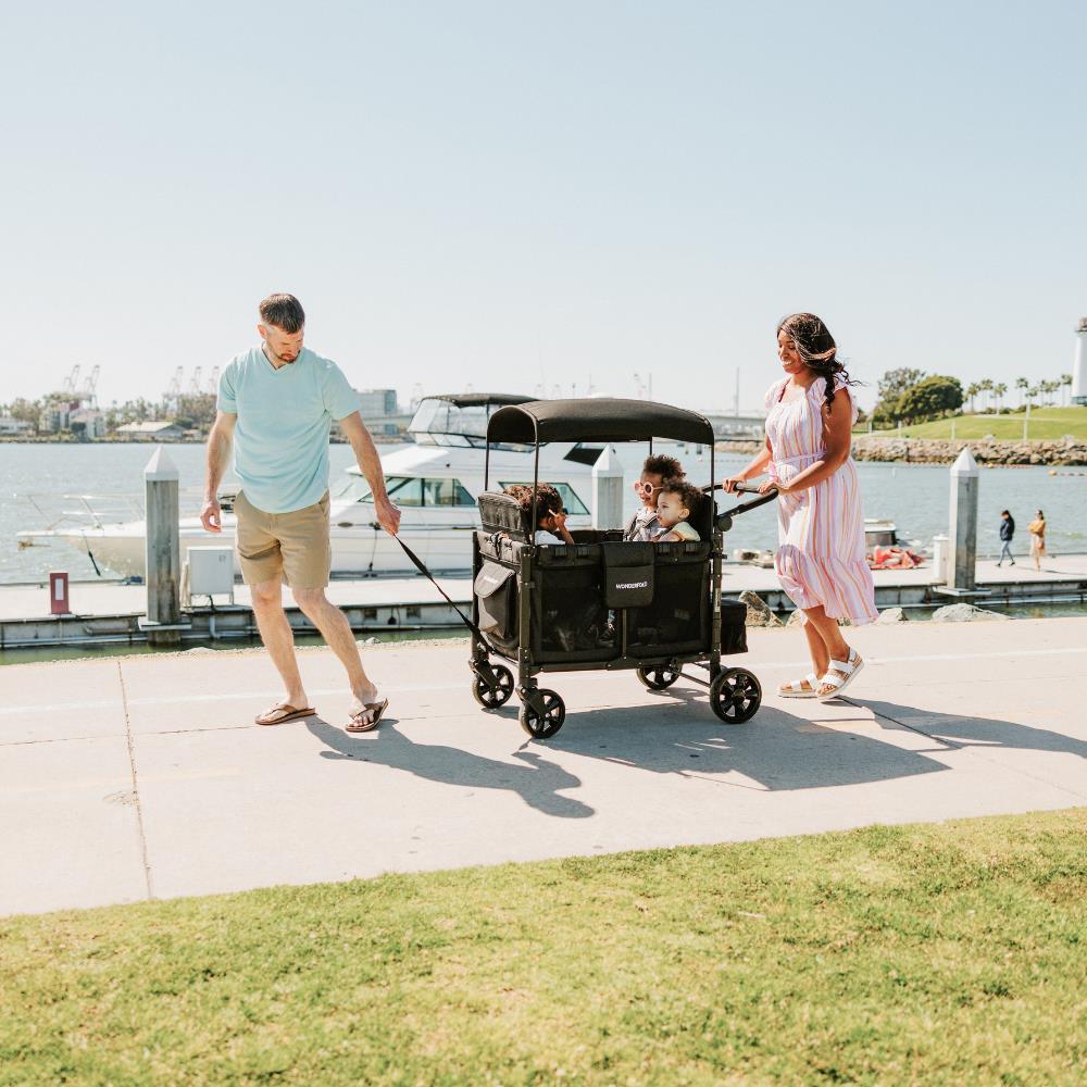 Wonderfold W4 Elite Stroller Wagon Volcanic Black 4 Lugares - Image 12