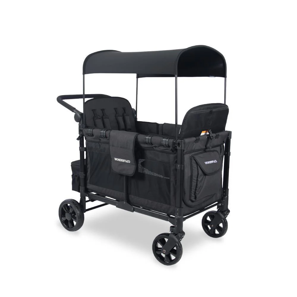 Wonderfold W4 Elite Stroller Wagon Volcanic Black 4 Lugares - Image 3