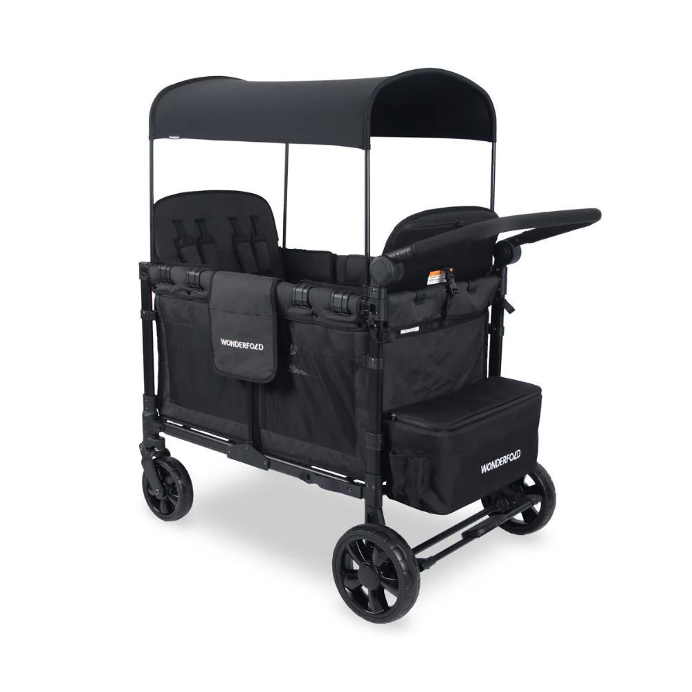 Wonderfold W4 Luxe Stroller Wagon Volcanic Black 4 Lugares - Image 4