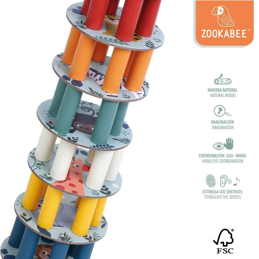 Jogo Torre de Equilíbrio Zookabee Animais Selva - Image 4