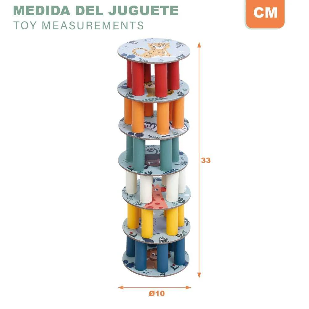 Jogo Torre de Equilíbrio Zookabee Animais Selva - Image 5